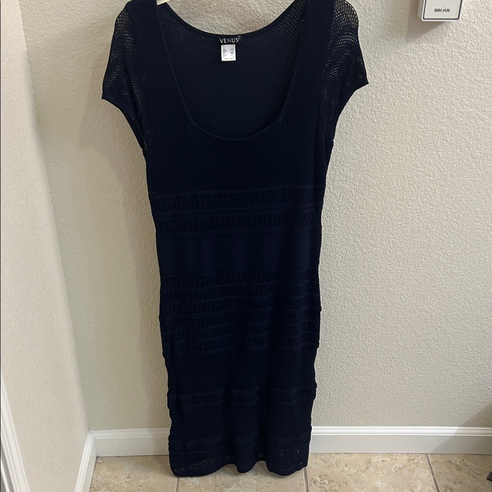 VENUS Midnight Blue Midi Dress